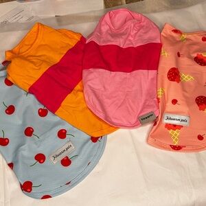 Fitwarm set of 4 summer dog T-shirts. S. NWOT